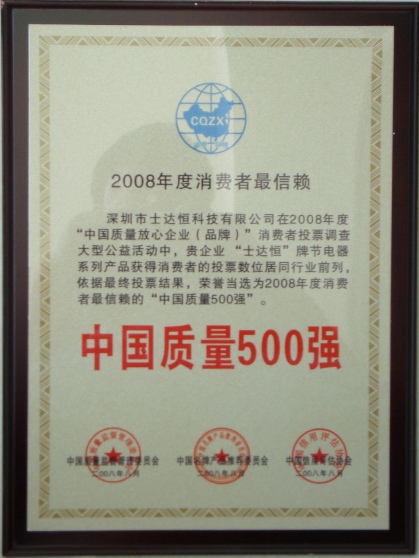 中国质量500强单位